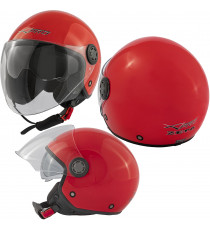 ZETA - Casco Moto Jet Aperto Visiera Lunga Parasole Composit