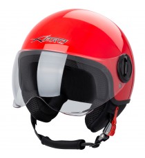 Casco Jet Demi Urban Moto Omologato ECE 22-06 Avio Sferica SonicMoto Rosso