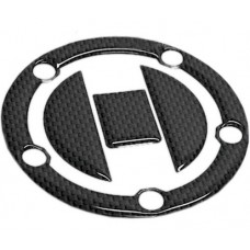 Adesivo Tappo Serbatoio Resina 3D 5 Fori Adesivi Moto Stickers Carbon