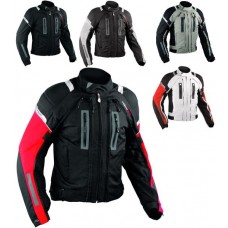 Giacca Moto Tessuto Cordura Mesh Protezioni CE Impermeabile 4 strati 4 Stagioni 