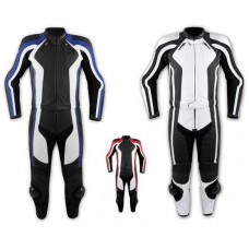 Tuta 2 Pezzi Pelle Moto Divisibile Giacca Pantaloni Protezioni CE