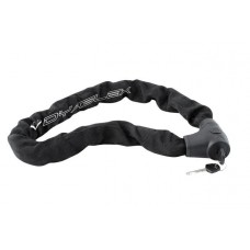 Lucchetto Antifurto Catena Moto Bici Acciaio 1 metro anello quadro Nero 