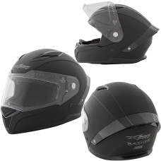 Casco Integrale Moto Scooter Visierino Anti Graffio Touring Nero Opaco