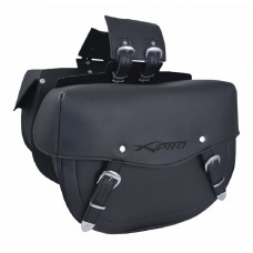 Borse laterali borsa moto Custom Chopper Universale 21 l Nero