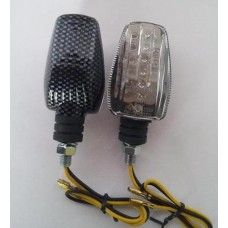 Coppia Frecce Universali Moto Led Indicatori Direzione Scooter Quad  Carbonio