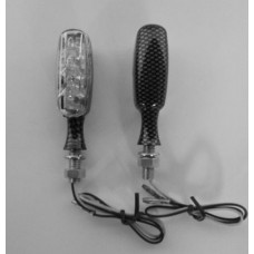 Coppia Frecce Universali Moto Led Indicatori Direzione Quad Scooter Carbonio