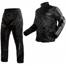 Waterproof-Trousers-Jacket-Rainproof-High-Visibility-Scooter-Moto-Silver-A-PRO-Composit