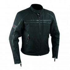 Giacca Moto Sport Custom Impermeabile Sfoderabile Tessuto Inserti Pelle Nero