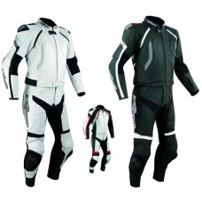 Tuta Pelle Moto Racing Pista Sport 2 Pezzi Divisibile Giacca Pantalone A-Pro