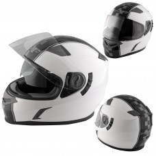 Casco Integrale Moto Scooter Touring Visiera Interna Parasole Viaggio Bianco