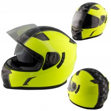 Casco Integrale Moto Scooter Touring Visiera Interna Parasole Viaggio Fluo