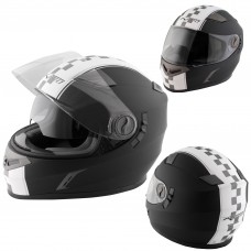 Casco Integrale Moto Scooter Touring Visiera Interna Parasole Viaggio Nero