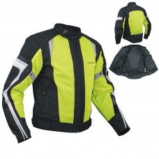 A-Pro Giacca Moto estiva Tessuto Rete Mesh Traspirante Protezioni CE Fluo Sonicmotoshop