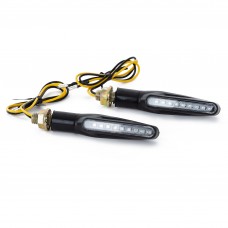 Indicatori Design Unico Omologati Segnalatori Frecce Direzione Moto 12V Nero