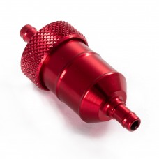 Filtro Benzina Moto Kart Scooter Custom Auto Lavabile Motori Rasaerba Rosso