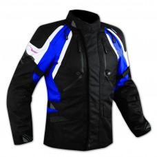 Enduro Giacca Moto Turismo Touring Off Road Cordura Impermeabile Blu