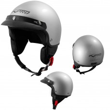 Gravity-Casco-Jet-Helmet-Motorcycle-Argento-Silver-A-Pro-Sonic-Moto-Set
