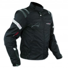 Giacca Sport Touring Tessuto Moto Cordura CE Protezioni Sfoderabile Nero