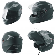 Casco Modulare Apribile Moto Touring Sport Visiera Parasole Nero opaco