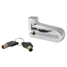 Lucchetto Blocca Disco Antifurto Scooter Moto Perno Acciaio con Chiave Cromo