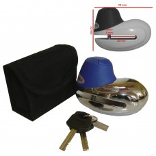 Bloccadisco Lucchetto Antifurto Perno 5mm Acciaio Moto Scooter Chiave Cromo