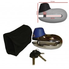 Bloccadisco Lucchetto Perno Acciaio  Antifurto Moto Scooter con Chiave Cromo
