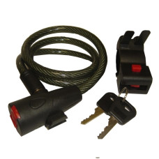 Motocicleta bloqueo de cable antirrobo de acero Bike Helmet D10mm L100cm