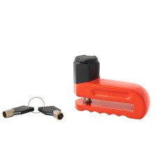 Bloccadisco Lucchetto Antifurto Perno Acciaio Moto Scooter con Chiave Arancione