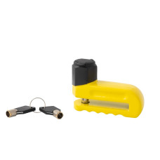 Bloccadisco Lucchetto Antifurto Perno Acciaio Moto Scooter con Chiave Arancione