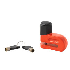 Antifurto Perno Acciaio Bloccadisco Lucchetto Moto Scooter con Chiave Arancione