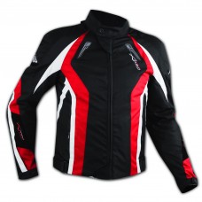 Giacca Donna Cordura Sportiva Traspirante Moto Protezioni CE Gilet Termico Rosso