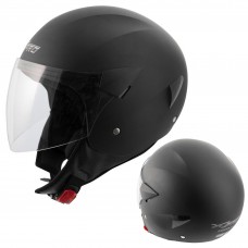 Casco Jet Scooter Moto Omologato ECE 22 Visiera Antigraffio Nero Opaco