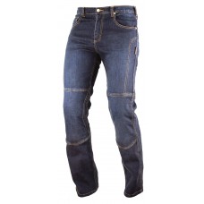 Jeans Pantaloni Denim Moto Protezioni Omologate Inserti Aramid Rinforzati Blu