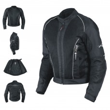 Giacca Giubbino Mesh Traforato Traspirante Tessuto Tecnico Moto Sport Nero