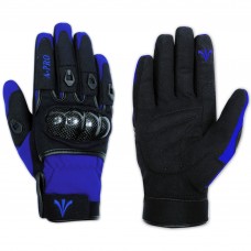 Guanto Moto Tessuto Corto Protezioni Carbonio Traspirante Prese Aria Rosso