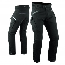 Pantaloni Moto Tessuto Nylon Tecnico 3 Strati Impermeabile Termico