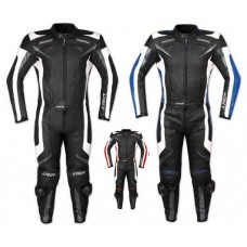Tuta Pelle Moto Racing Pista Sport 2 Pezzi Divisibile Spezzato Prese Aria A-Pro