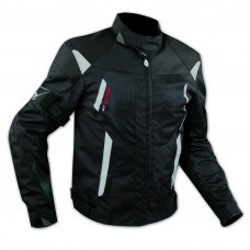 Giacca Moto Tessuto Cordura Mesh Rete Traforata Protezioni CE Omologate Nero