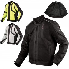 Giacca Moto Sport Tessuto Protezioni CE Impermeabile Ventilata Estiva