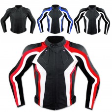 Giacca Donna Lady Sport Moto Pelle Protezioni Omologate CE Rinforzo Schiena