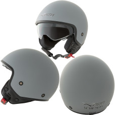 Jet Helmet Sniper A-Pro Casco Matt Grey Sonicmotoshop Compos