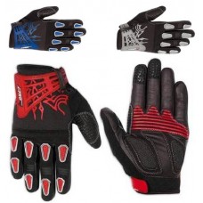 Guanto Cross Moto Enduro Off Road Pelle Tessuto Corto Estivo Protettivo