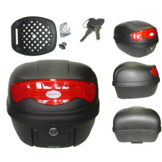 Bauletto Baule Moto Scooter 29 Litri Valigia Piastra Universale Nero