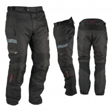 Pantaloni Impermeabile Moto Termica Estraibile Strisce Riflettenti Nero