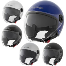 Casco Jet Scooter Moto ECE 22-06 Doppia Visiera Parasole A-PRO