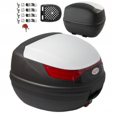 Bauletto Moto Scooter Baule Valigia Rigida Universale Top Case bianco