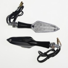 Coppia Frecce Universali Moto Led Indicatori Direzione Naked Sport Nero