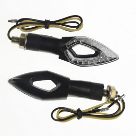 Coppia Frecce Moto Led Universali Indicatori Direzione Posteriore Viper Nero