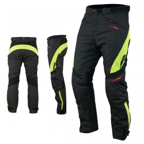 Pantaloni Donna Impermeabile Moto Imbottitura Termica Traspirante Fluo