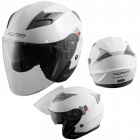Casco Jet Moto Scooter Omologato ECE 22 Città DOPPIA VISIERA Antigraffio